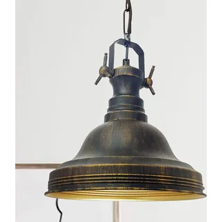 Pendelleuchte I Ulmete I Ø 30, Wohnzimmer, Esstisch Vintage Industrial, Kupferfarbe Vintage Deckenlampe - Schwarz