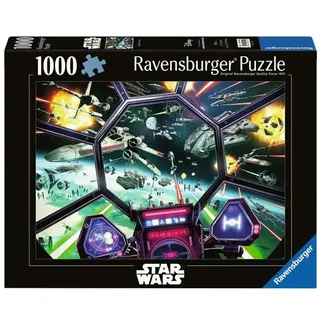 Ravensburger Puzzle 2D 1000 elementów: Star Wars TIE Fighter Cockpit, Nowy Design