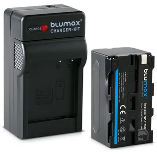 Blumax Akku für Sony NP-F750 / F970 / F960 / F550-4400mAh + Ladegerät inkl. KFZ Ladekabel