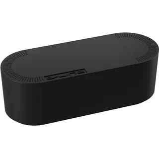 D-Line Kabelbox, Steckdosenleiste verstecken, Kabelmanagement für Schreibtische, TV-Kabel organisieren – 415mm (L) x 165mm (B) x 135mm (H) – Groß, Schwarz