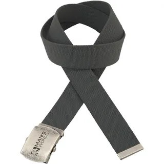 Stoffgürtel MAN'S WORLD, Herren, Gr. 95, grau (grau grün), Web, Materialmix, unifarben, Gürtel Stoffgürtel, aus Textilband im zeitlosen Design - NEUE FARBE im used Look
