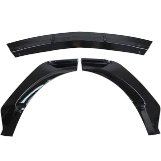 Frontstoßstangenlippe Front Stoßstange Spoiler Lippe Stoßfänger Frontlippe Spoilerlippe Frontspoiler Frontstoßstange Diffusor Splitter Seitenlippensplitter schwarz für E Klasse W213 2016-2020 AMG Line