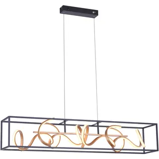 Paul Neuhaus Selina 4-flg. dimmbar 46 cm rund schwarz-gold