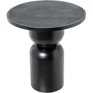 DRW Beistelltisch aus Holz und Metall in Schwarz, 47 x 47 x 50 cm