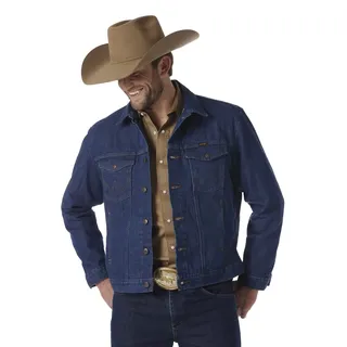 Wrangler Western-Jeansjacke für Herren, ungefüttert, Cowboy-Schnitt, Denim, XL Tall