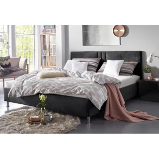 Elba 160 x 200 cm ohne Matratze | kein Härtegrad | ohne LED-Beleuchtung Microfaser schwarz