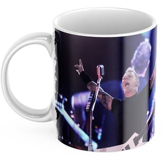 newseny Tasse für Rocker und Fans von Rockband Metallica | Keramik 350 ml (Geschenk Heavy Metal) (Konzert Metallica Name)