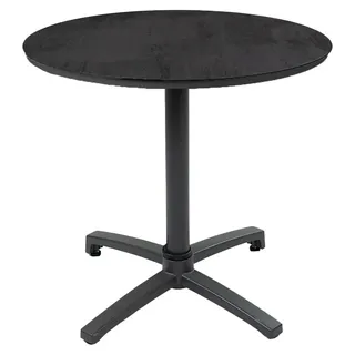 Klappbarer Terrassentisch Gent | Rund | ø 80 cm | Schwarz