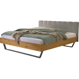 HASENA Schwebebett Enrico 25 Wildeiche Kopfteil grey 140x200 - Braun