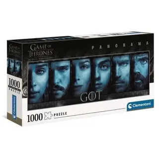 CLEMENTONI Game of Thrones 1000 Teile Panorama - Legespiel Puzzle, Geschicklichkeitsspiel für die ganze Familie, Erwachsenenpuzzle ab 10 Jahren, puzzle erwachsene, Mehrfarbig