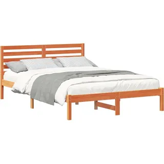 SYFAXTM Bettgestell Wachsbraun 140 x 220 cm Massivholz Kiefer