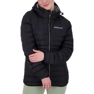 DEPROC activ DEPROC-Active Damen, Gr. 48 (XL), grau (anthrazit), 100% Polyester, mit Abnehmbarer Kapuze Winterjacke Übergangsjacke "GILMOUR II W",