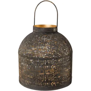 Creativ deco Windlicht Weihnachtsdeko Metall schwarz