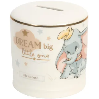 Widdop and Co Widdop WBM-GFT72 Disney Magische Anfängen Keramik Spardose Bank, mit Gold Detail – Dumbo, transparent, 200 g