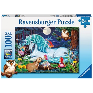 Ravensburger Kinderpuzzle - 10793 Im Zauberwald - Einhorn-Puzzle für Kinder ab 6 Jahren, mit 100 Teilen im XXL-Format, Teal/Turquoise Green