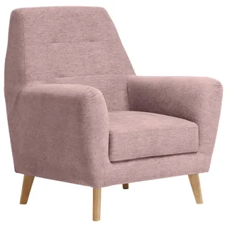 Carryhome Sessel , Rosa , Holz , Eiche , massiv , 90x105x84 cm , Wohnzimmer, Sessel, Sonstige Sessel