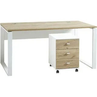 Germania Büromöbel-Set weiß, eiche,