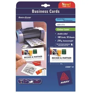 Avery Quick&Clean C32026-10 - business cards - matte - 100 card(s) - 54 x 85 mm - 270 g/m2