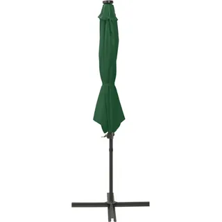 vidaXL Ampelschirm mit LED-Beleuchtung 300 cm Grün - Grün