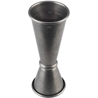 Ibenzoa® Cocktail-Jigger aus Edelstahl – 2/4 cl mit Innenmarkierungen (1/3 cl), lebensmittelecht, präzises Messmaß für Cocktails - Silber