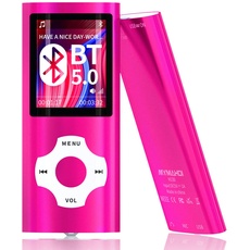 MYMAHDI MP3-Player mit 64 GB und Bluetooth 5.0, 1,8-Zoll-LCD-Ultradünner, tragbarer HiFi-Sound-MP4-Musikplayer, unterstützt Video/Aufnahme/UKW-Radio/E-Book/Foto