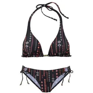 Buffalo Triangel-Bikini Damen schwarz-bedruckt Gr.32 Cup A/B