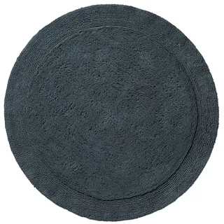Erwin Müller Badematte, Badteppich Uni Serie Stuttgart anthrazit Größe rund: 90 cm Ø - extra dick, hohe Saugfähigkeit, 100% Baumwolle