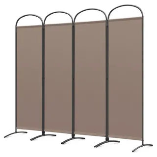 Angel Living Protective Screens Folding Screen Room Divider Screens Room Partitions Garden Privacy Outdoor Screens for Patio Privacy (225 x 185 cm, Braun)