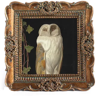 VINLIFE Bilderrahmen, 7,6 x 7,6 cm, quadratisch, Vintage-Stil, antiker Bilderrahmen, Brieftaschengröße, kleine kunstvolle Rahmen, antike Galerie, Wandkunst, Bronze-Goldrahmen