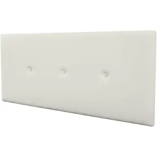 amuéblate online Kopfteil aus hochwertigem Kunstleder, gepolstert, Trento Maße 145 x 60 cm (für Betten von 135 und 140 cm), Weiß