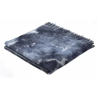 biederlack Denim Plaids Decke Überwurf 130 x 170 cm, Kaschmir, Batik, 75 x 50 x 5 cm