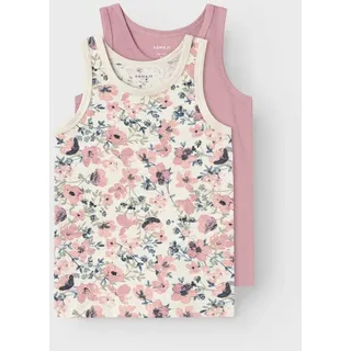 NAME IT Mädchen Nmftank Top 2p Nostalgia Flower Noos, Nostalgia rose), 92,