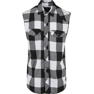 Brandit Textil Check Langarmhemd Weiß / Schwarz 2XL