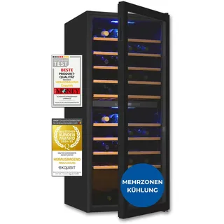 Exquisit Weinkühlschrank WS2-114-GTE-160G schwarz