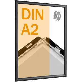 Klapprahmen A2, selbstklebend schwarz  | Gehrung, Aluminium
