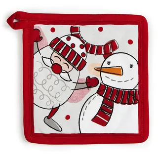 Excelsa Snowman Topflappen, 20 x 20 cm, Futter 100% Baumwolle, Füllung aus Polyester