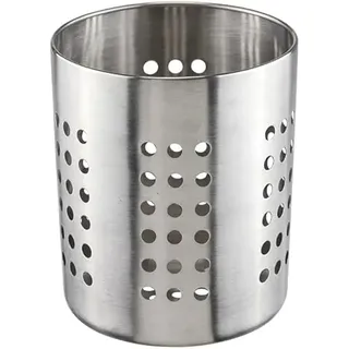 Bambelaa! Besteckabtropfkorb Spüle Edelstahl Rund Metall Abtropfgestell Geschirr Silber Abtropfkorb Spülbecken Besteckhalter Tisch Küchenutensilienhalter Utensilienhalter Küche (ca. 10,5 x 13,5 cm)