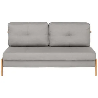 Beliani 2-Sitzer-Schlafsofa, Hellgrau, Textil, 152x76x92 cm Wohnzimmer, Sofas - Couches, Schlafsofas