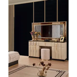 Schminktisch Kommode mit Spiegel Konsole Kommoden Holz Modern Schlafzimmer 2tlg. - Braun