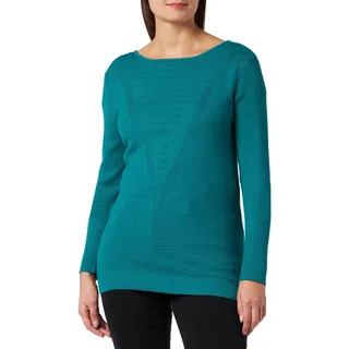 SIDONA Women's Damen Strick Pullover 10426482-SI01, Smaragdgrün, M/L Sweater