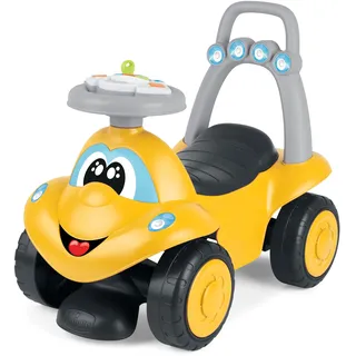 Chicco Billy Walk&Ride Eco+, Erste Schritte, 2in1 Lauflerner und Fahrgerät, einfache Montage, ergonomischer Lenker, breite Räder, mit Geräuschen und Fahrlicht, recycelter Kunststoff, 12-36 Monate gelb