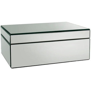 Ambia Home Schmuckbox , Silberfarben , Glas, Holzwerkstoff , 17.8x9.5x24.8 cm , Ordnen & Aufbewahren, Schmuckaufbewahrung, Schmuckschatullen