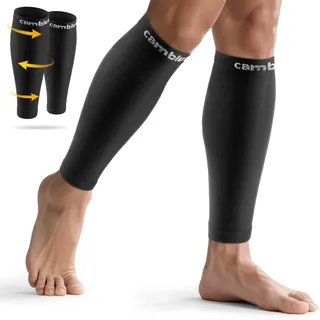 CAMBIVO Wadenbandage, Kompressionsstrümpfe Damen Herren 2 Paar, Waden Kompression, Stützstrümpfe, Compression Socks, Waden Beinlinge für Sport, Fussball, Laufen,Schwellung, Erholung