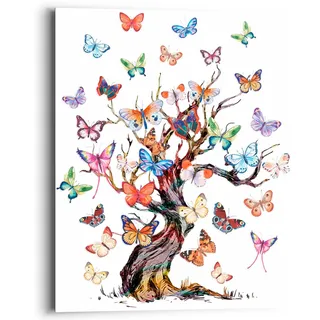 Deco-Panel REINDERS "Schmetterling Baum", bunt (farbe bild(er): bunt), B:40cm H:50cm T:2cm, Holzwerkstoff, Bilder, Deco-Panel