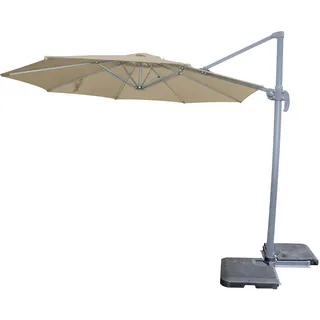 Lifetime Garden 41953 Ampelschirm mit Ständer, Taupe, 3 m