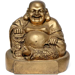 Wogeka Happy Buddha Mönch wetterfest Resin Garten Feng Shui Res02