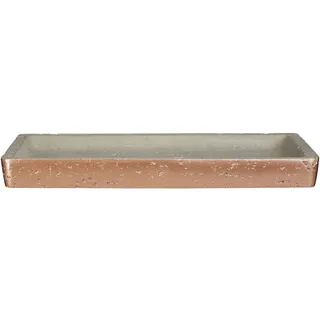 Premier Neptune Badezimmer-Tablett, Beton, Grau/Kupfer, 25 x 14 x 3 cm