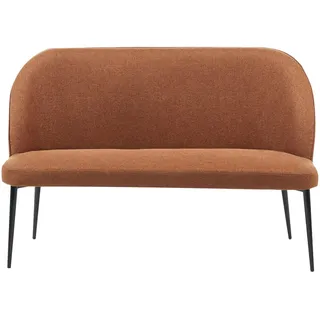 Beliani 2-Sitzer-Küchensofa braun Osby , Braun, Schwarz , Textil , 130x85x49 cm , Wohnzimmer, Sofas & Couches, Sofas, 2-Sitzer Sofas