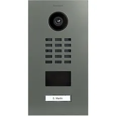 DoorBird D2101V IP Video Türstation, Zementgrau (RAL 7033) | Video-Türsprechanlage mit 1 Ruftaste, RFID, HD-Video, Bewegungssensor