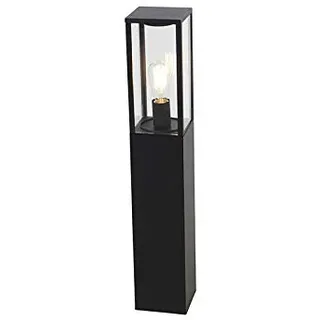 Qazqa Industrie außen Pollerleuchte, Wegeleuchte, Pollerlampe für den Garten - Charlois - Schwarz, max. 40W, Geeignet für LED, 80cm, IP44